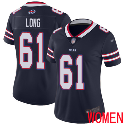 Women Buffalo Bills #61 Spencer Long Limited Navy Blue Inverted Legend NFL Jersey->buffalo bills->NFL Jersey